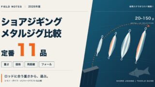 ショアジギング用メタルジグ比較 シマノ・ダイワ・メジャークラフトの定番11品を重さ・価格で比べる（2026年版）
