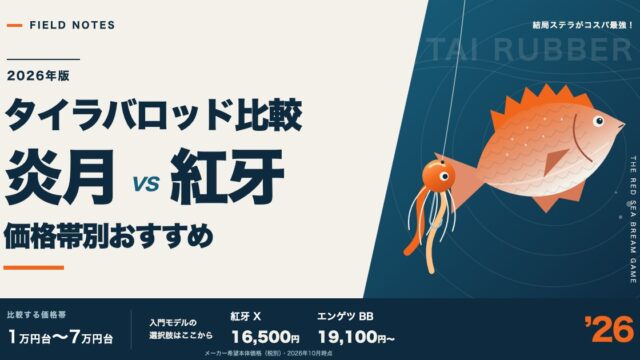 タイラバロッド比較 炎月 vs 紅牙 価格帯別おすすめ（2026年版）